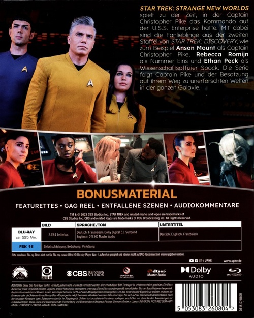 Star Trek: Strange New Worlds: Season 1: Disc 1